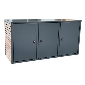 Dreifachbox Stahl-Lärchenholz